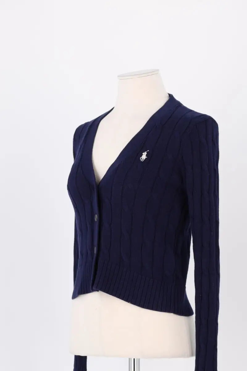 Cardigan Ralph Lauren Marine en Coton