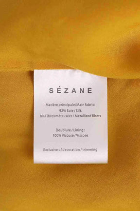 Robe Sézane Jaune en Soie