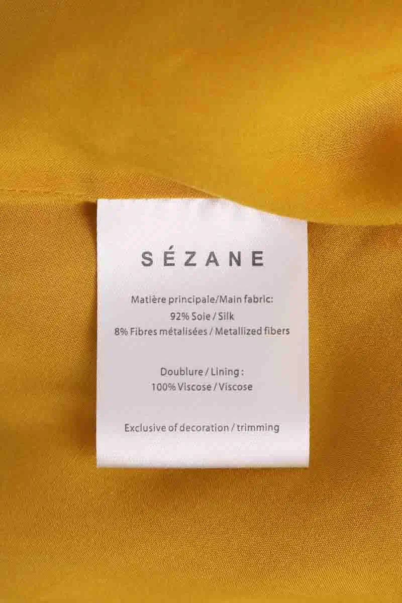 Robe Sézane Jaune en Soie