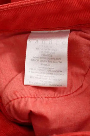 Jean slim Sandro Rouge en Coton - élasthanne