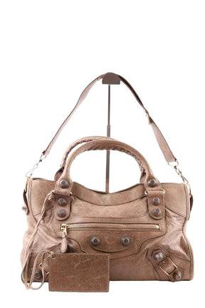 Sac à main Balenciaga City Marron