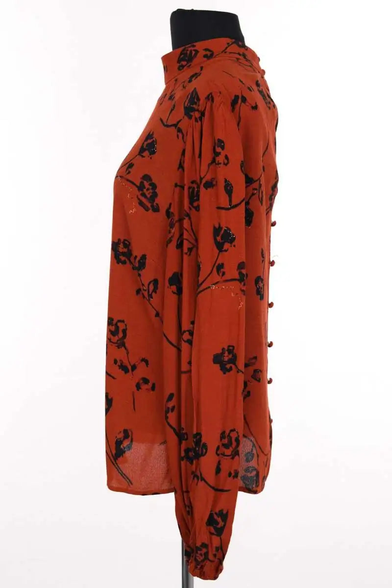 Blouse The Kooples Marron en Synthétique