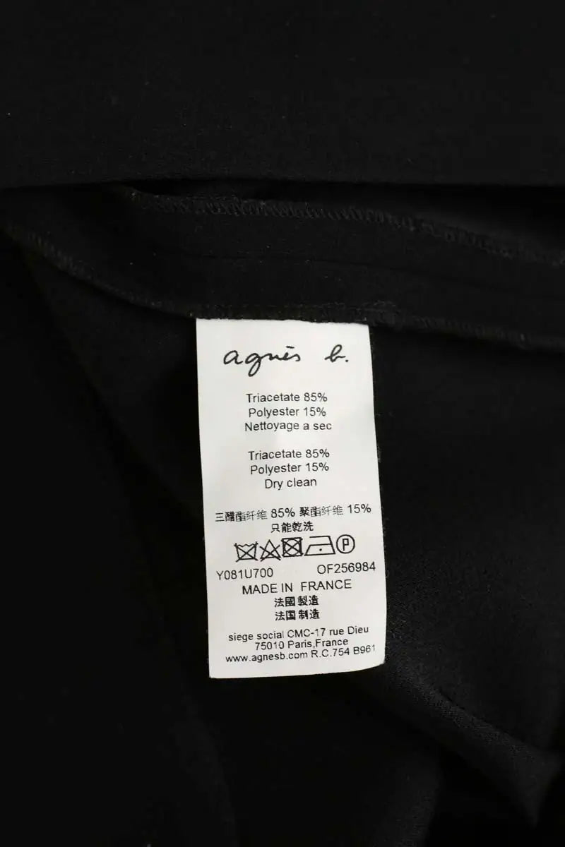 Pantalon droit Agnès B.  Noir