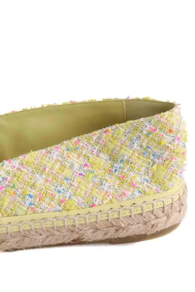 Espadrilles Chanel Jaune en Tissu