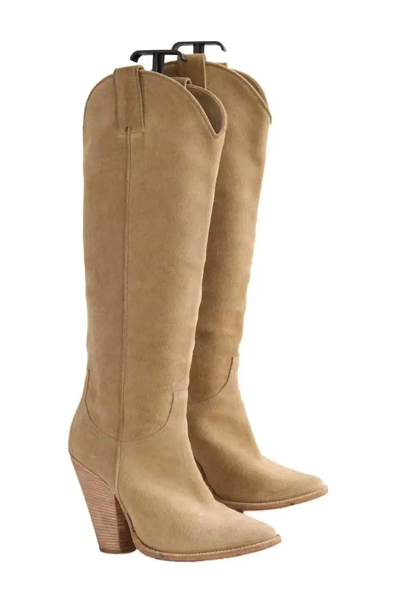 Bottes Pierre Hardy Camel en Daim