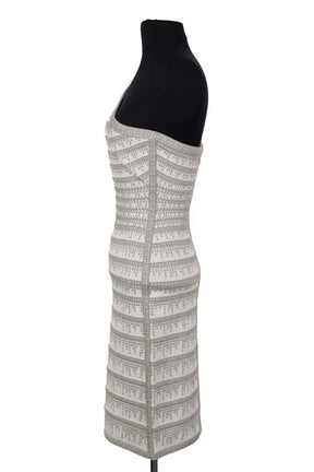 Robe Herve Leger Blanc en Viscose