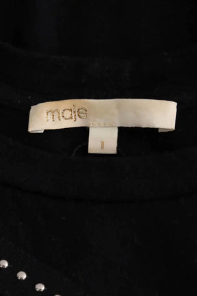 T-shirt Maje Noir en Coton