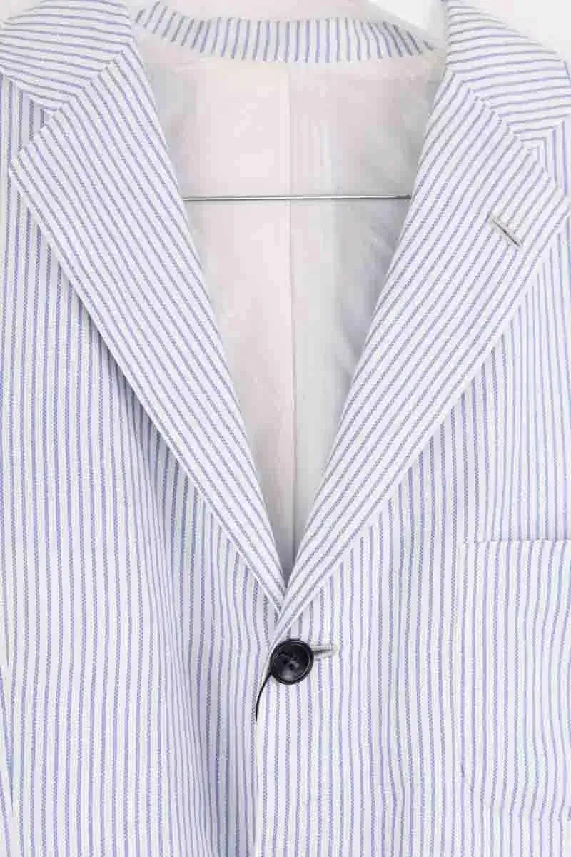 Veste Kiton Blanc en Coton