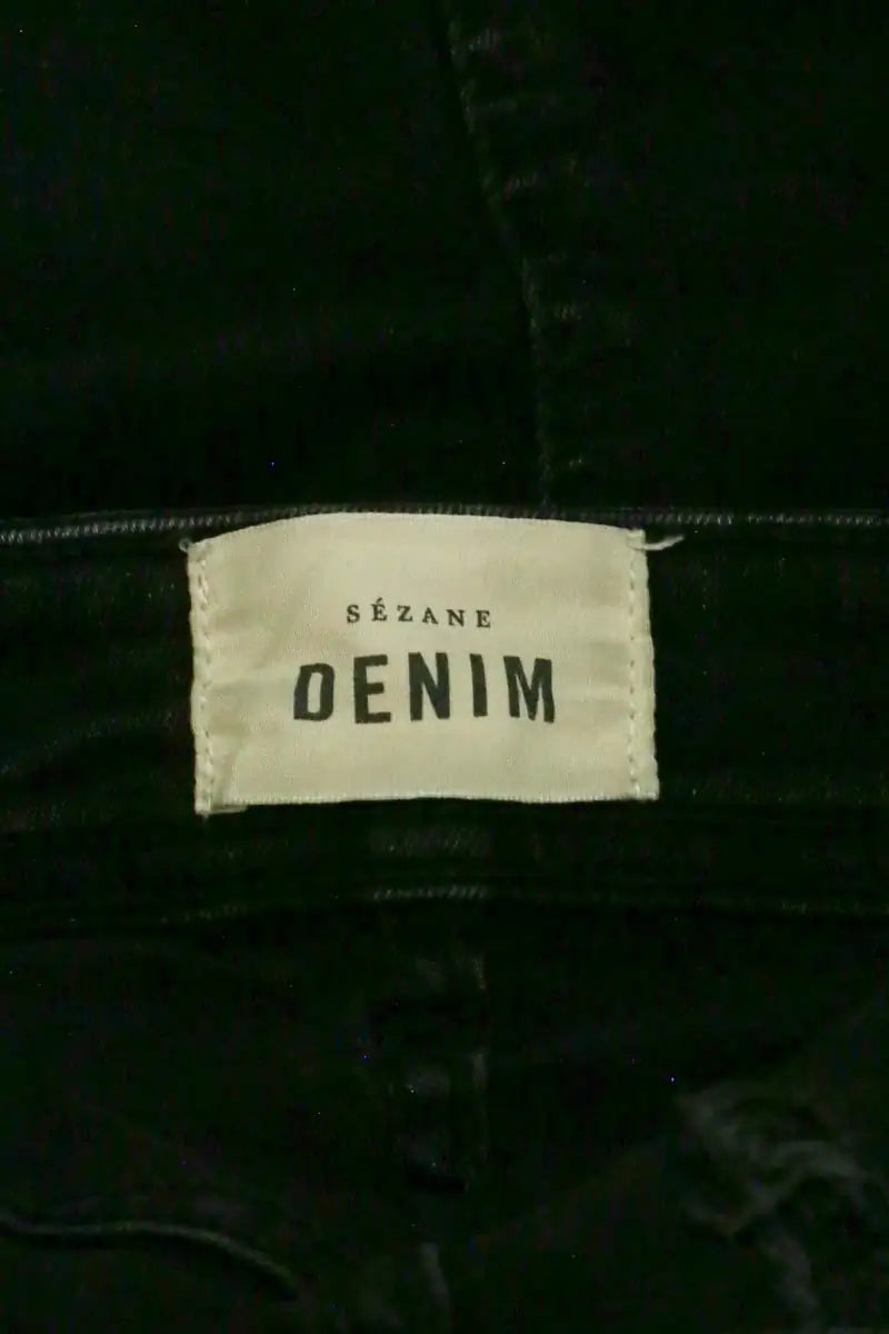 Jean slim Sézane Noir en Coton