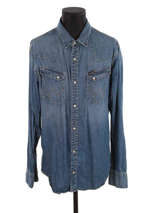Chemises Wrangler  Bleu