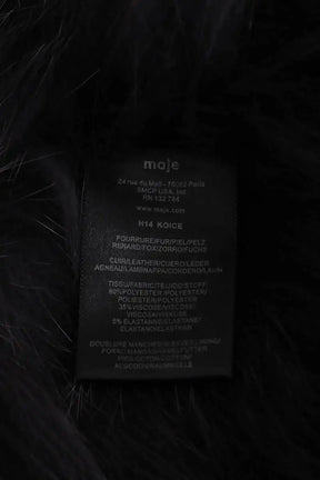 Manteau Maje Gris en Fourrure