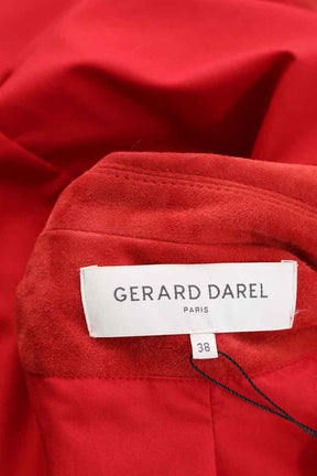 Veste en cuir Gerard Darel  Rouge