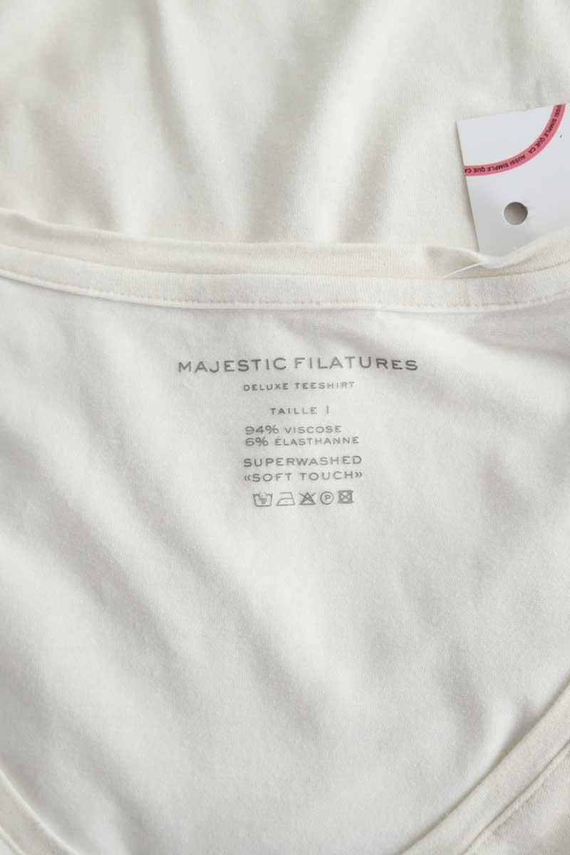 T-shirts Majestic Filatures  Blanc