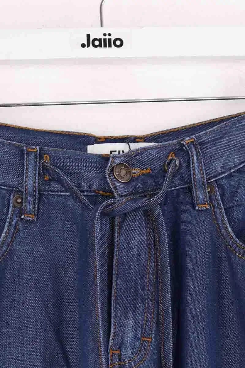 Pantalon FIVE Bleu en Coton