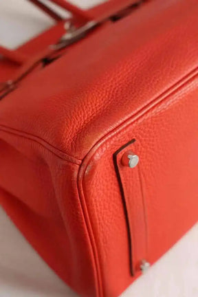 Sac à main Hermès Rouge en Cuir