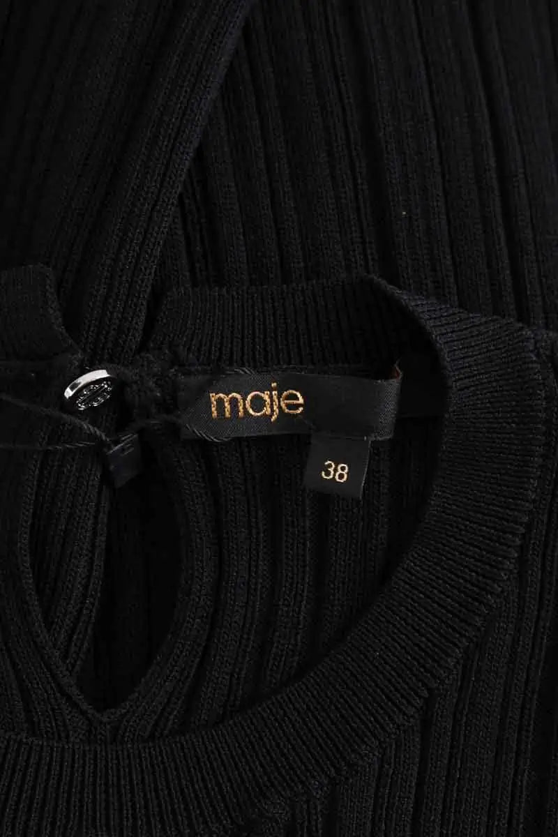 Robe Maje Noir en Viscose