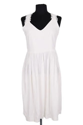 Robe Claudie Pierlot Blanc en Coton, taille M - Seconde Main