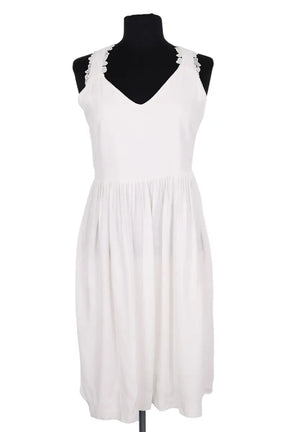 Robe Claudie Pierlot Blanc en Coton, taille M - Seconde Main
