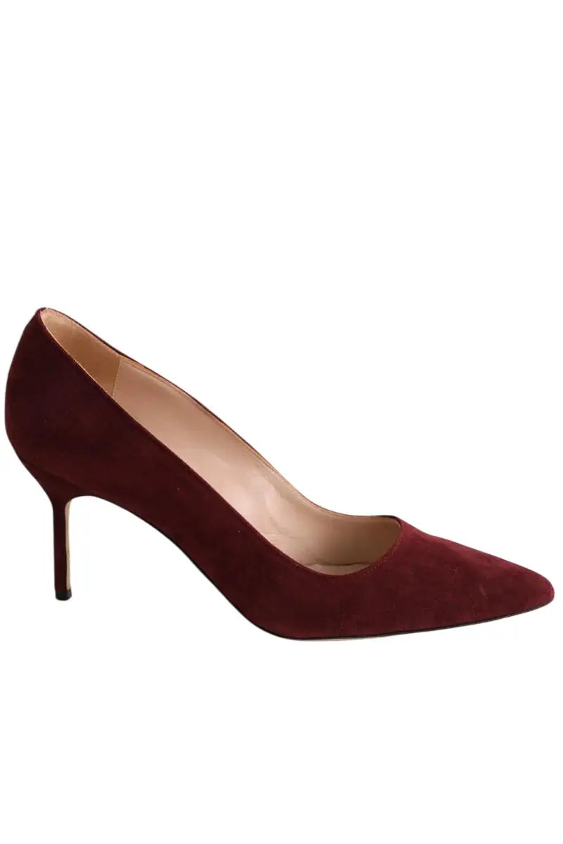 Talons Manolo Blahnik Bordeaux en Cuir, taille 36 - Seconde Main