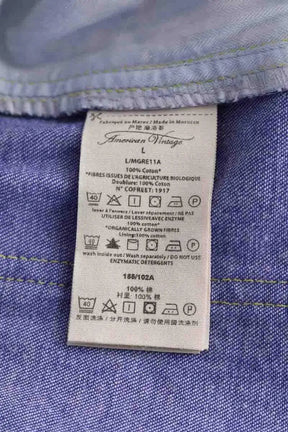 Pantalon droit American Vintage Bleu en Coton
