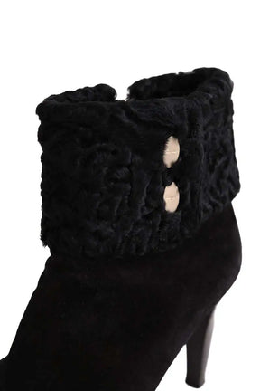 Boots Salvatore Ferragamo Noir en Daim