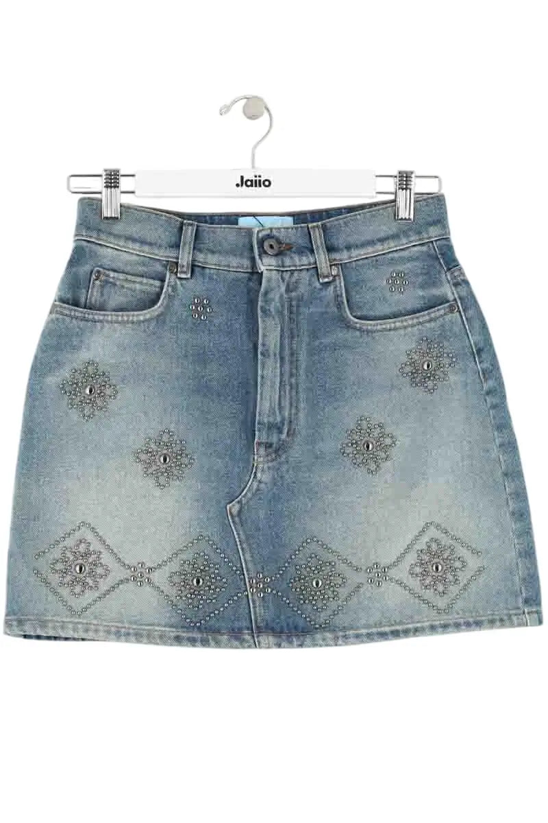 Mini jupe Max Mara Bleu en Coton, taille XXS - Seconde Main