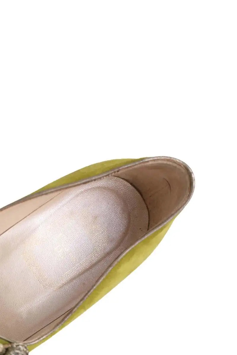 Talons Dior Vert en Daim