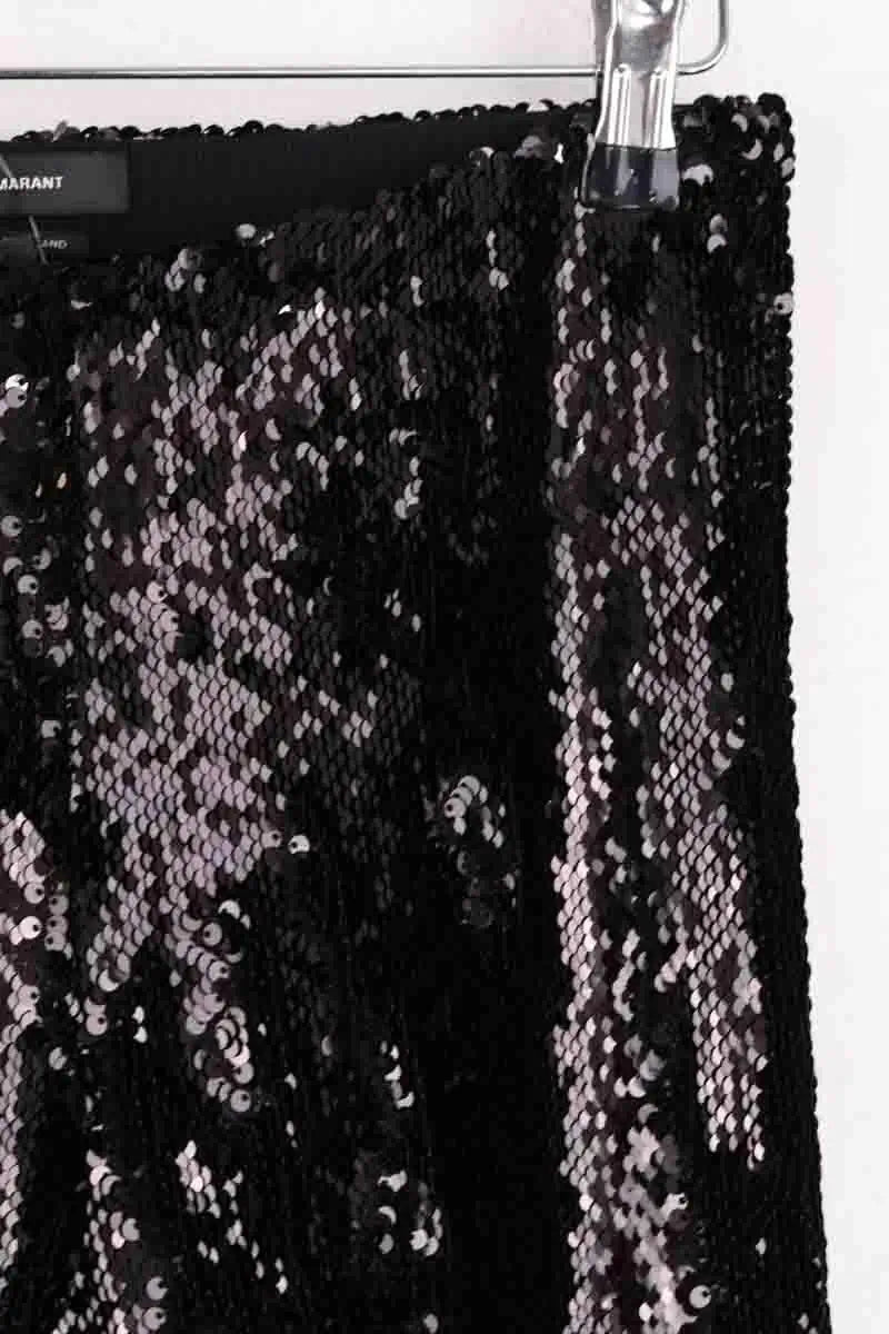 Pantalon Isabel Marant Noir en Synthétique