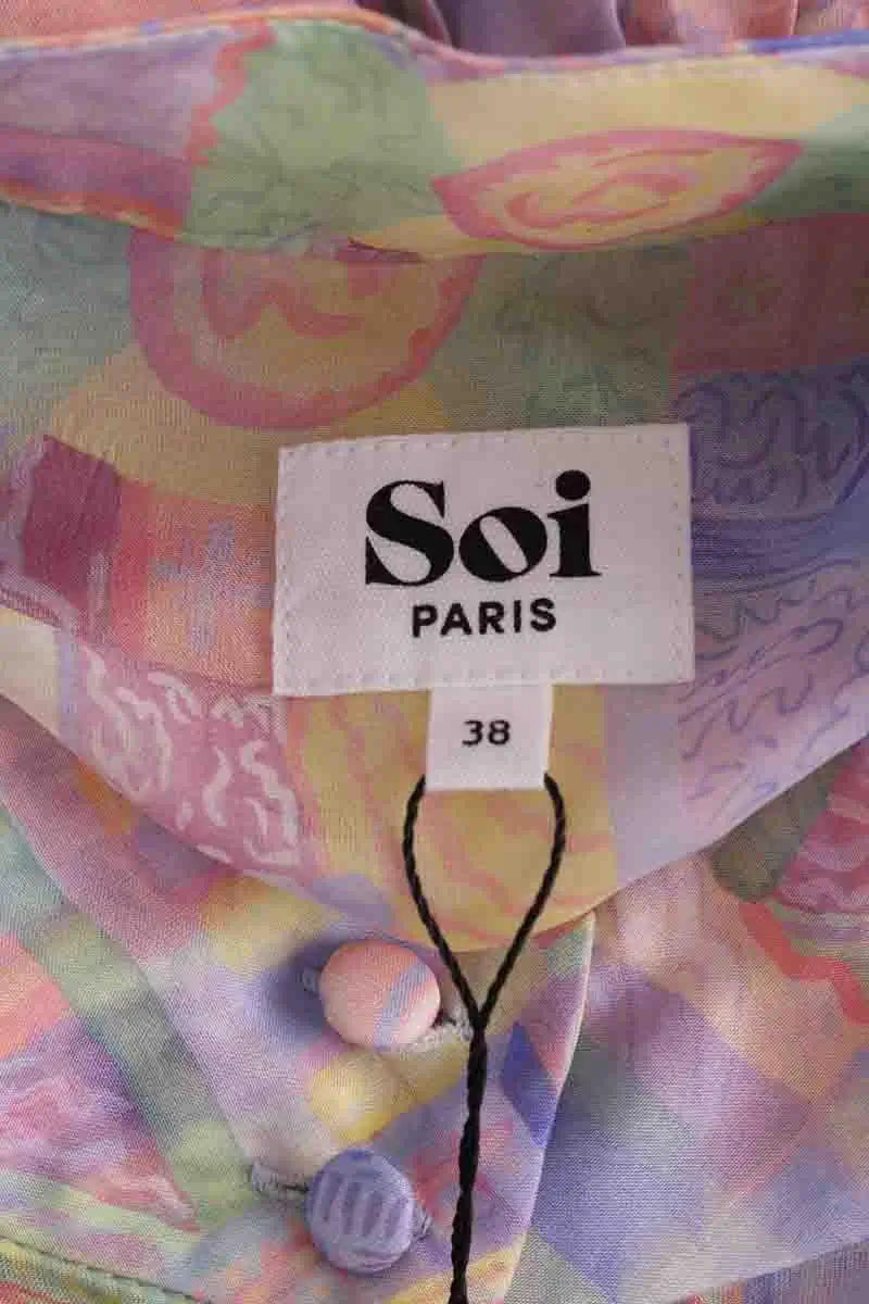 Chemise Soi Multicolore en Soie