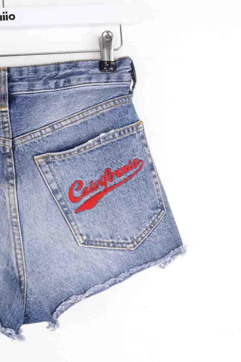 Mini short Ba&Sh Bleu en Coton