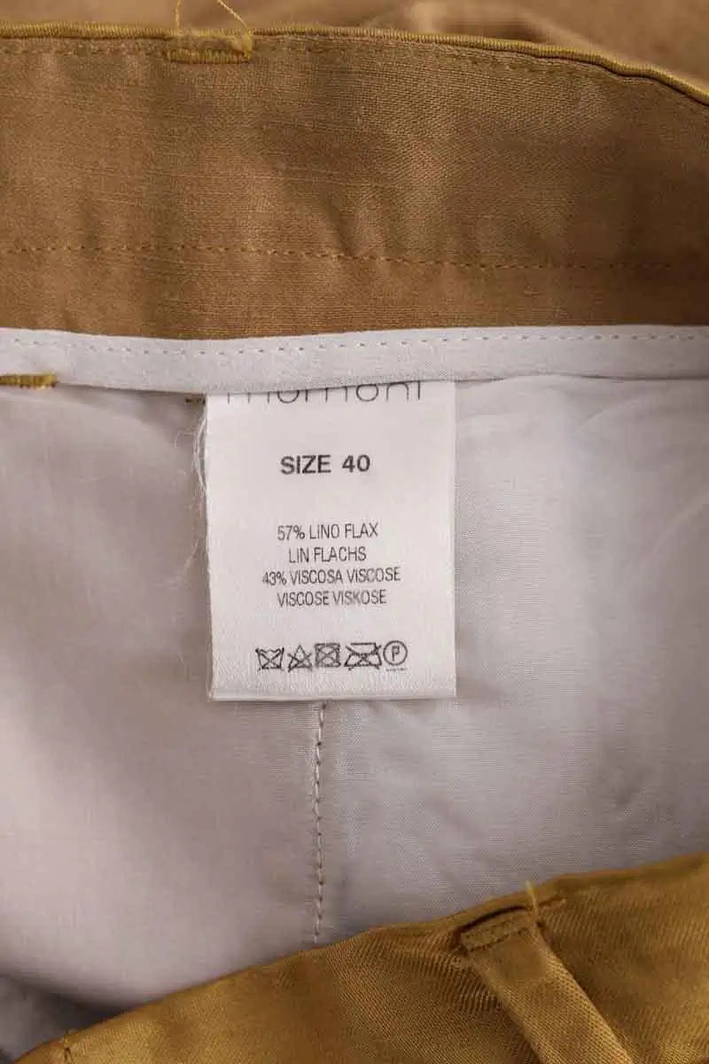 Pantalon Momoni Camel en Lin