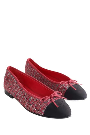 Ballerines Chanel Rose en Tweed