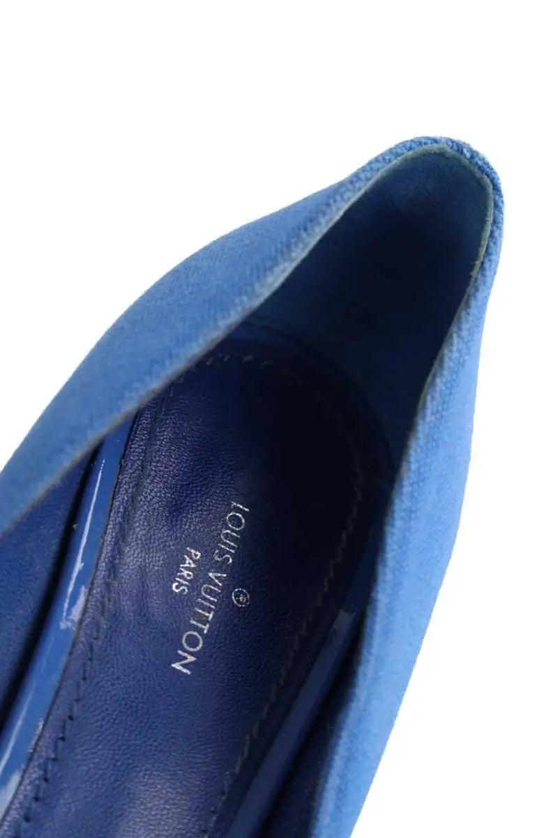 Talons Louis Vuitton Bleu en Tissu