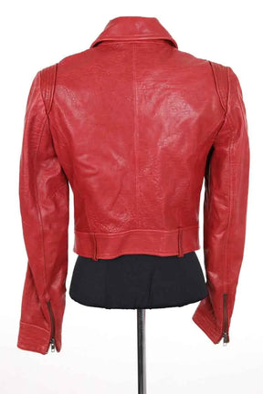 Veste Sandro Rouge en Cuir