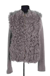 Veste Joseph Gris en Cuir, taille M - Seconde Main