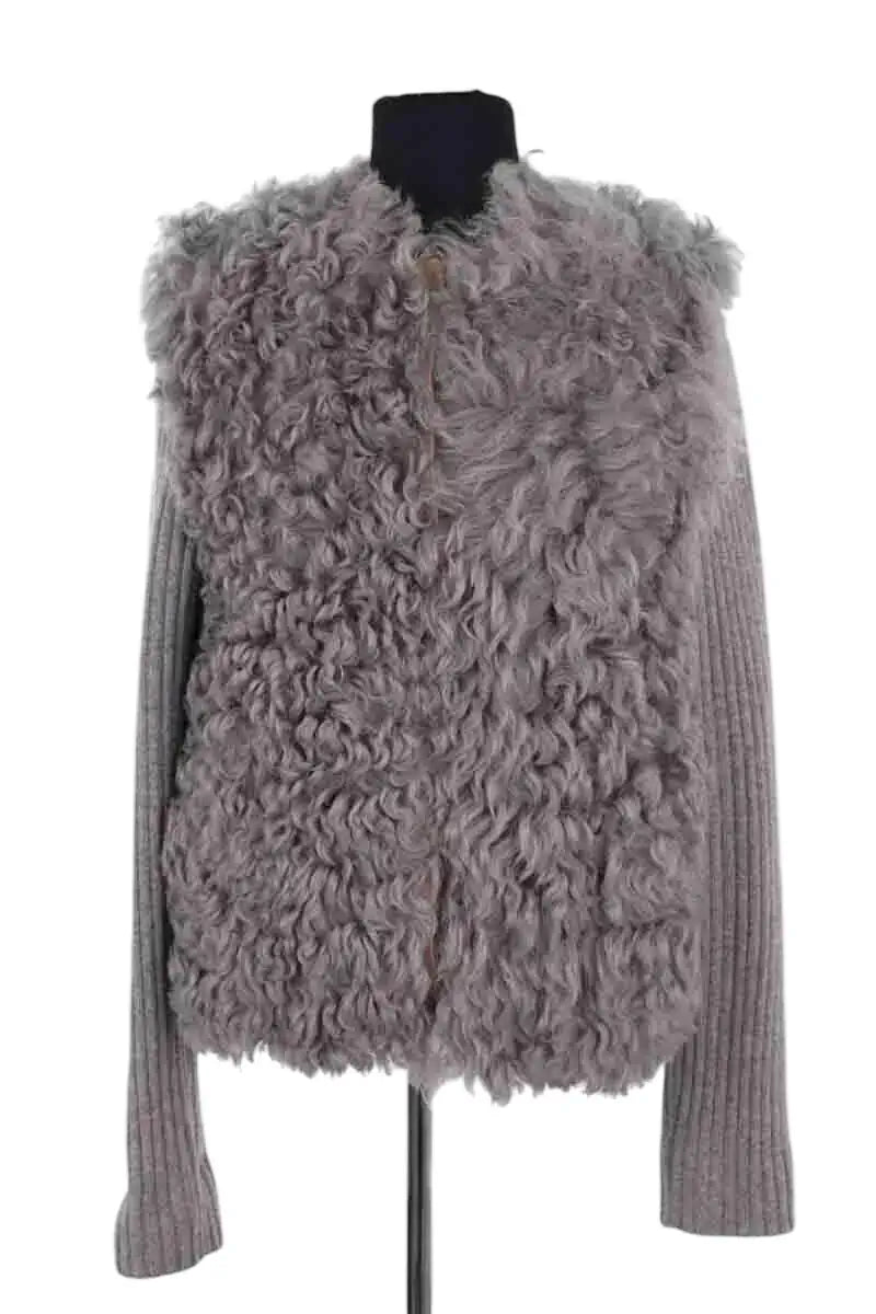 Veste Joseph Gris en Cuir, taille M - Seconde Main