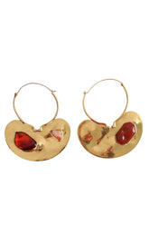 Boucles d'oreilles Patou Doré en Métal - Seconde Main