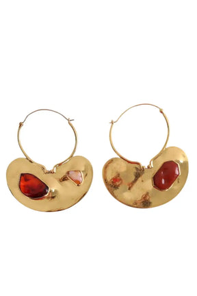 Boucles d'oreilles Patou Doré en Métal - Seconde Main