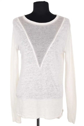 Top Iro Stanka Blanc en Lin, taille XS - Seconde Main