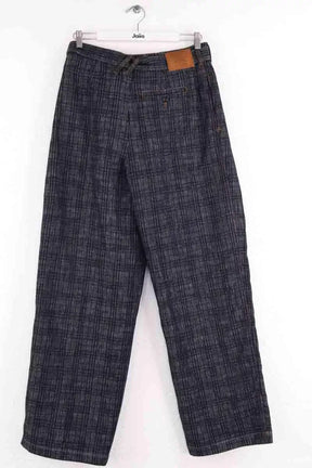 Pantalon large Burberry Bleu en Coton