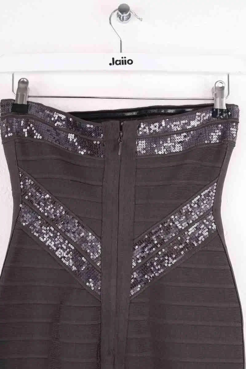 Robe Herve Leger Anthracite en Viscose
