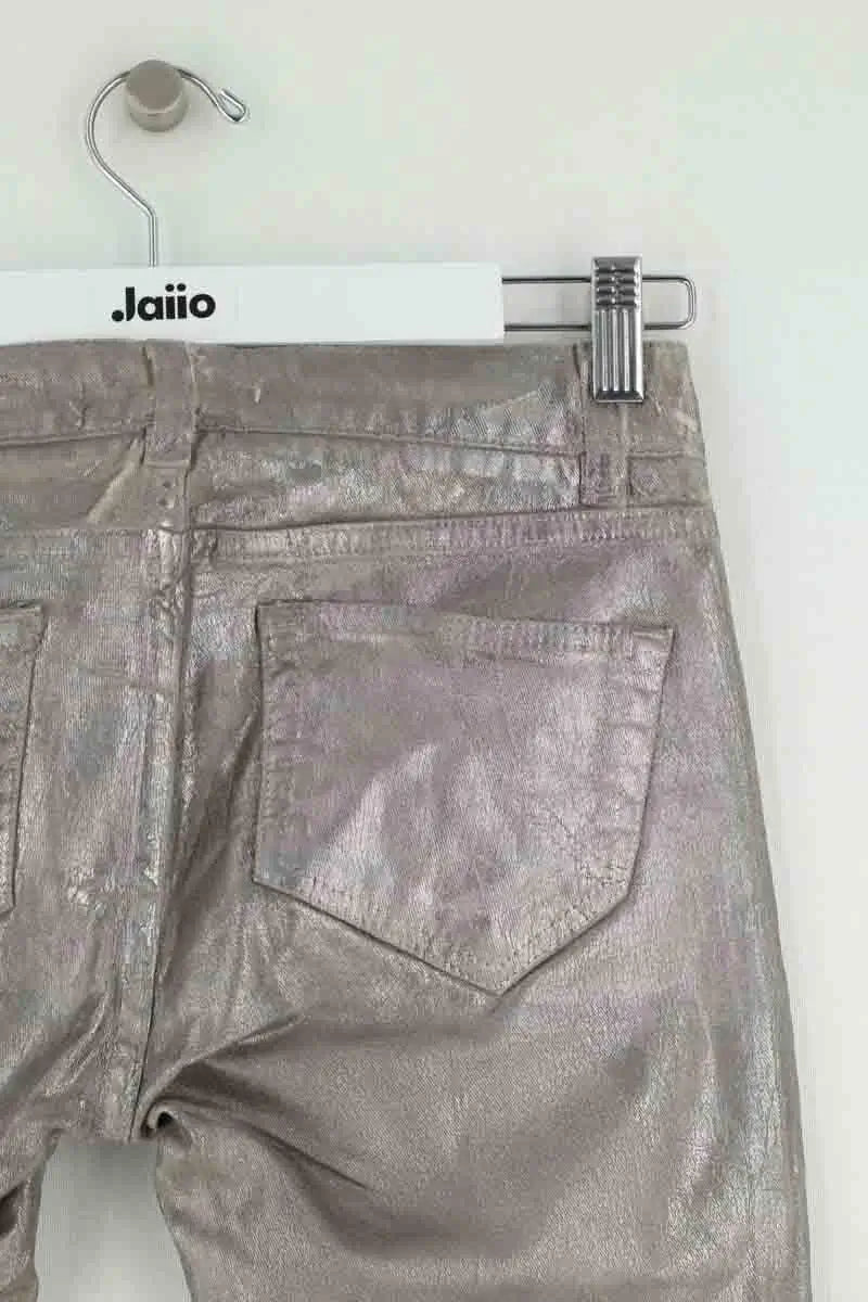 Jean slim Maje Argent en Coton