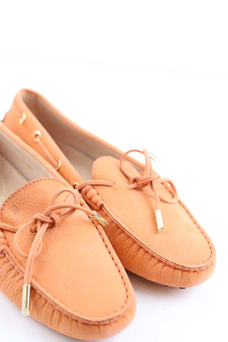 Mocassin Tod's Orange Mocassins Tod's De Seconde Main Pour Femme
