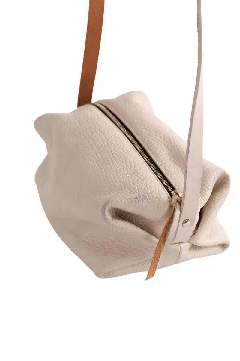 Sac à bandoulière Herbert Frère Soeur Blanc en Cuir