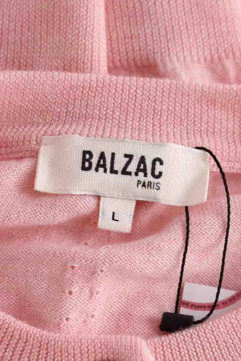Cardigan Balzac Rose en Laine