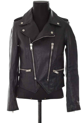 Veste en cuir Saint Laurent  Noir