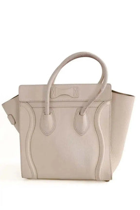 Sac à main Celine Cabas Luggage  Ecru en Cuir
