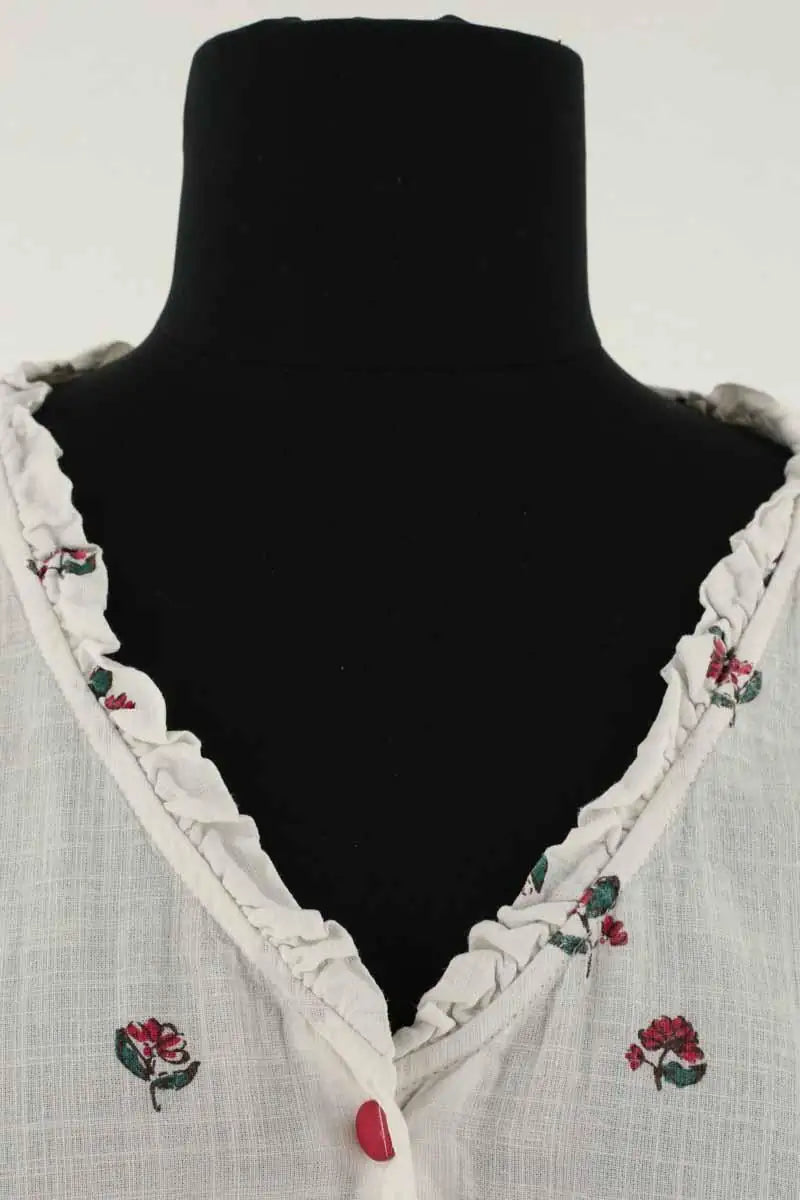 Blouse Des Petits Hauts Blanc en Coton