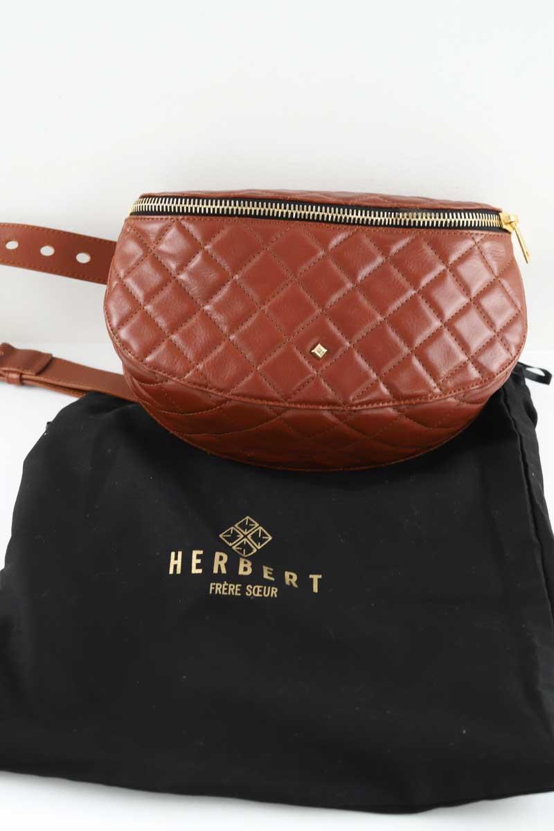 Sac à main Herbert Frère Soeur  Marron