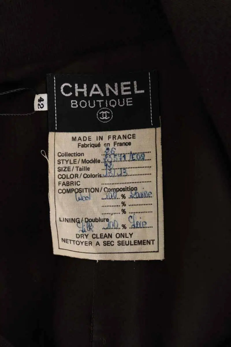 Robe Chanel Marron en Laine